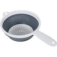 Addis 517522 "Pop & Store Collapsible Food Colander with Handle, White and Grey, 34 x 20 x 3 cm