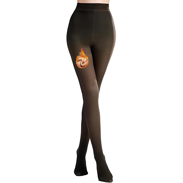 Gueop Thermo Strumpfhose Damen - Gefütterte Winter Strumpfhosen Mit Fleece