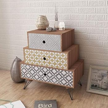 Senluowx Bedside Cabinets With Drawer Oak Colour Nightstands
