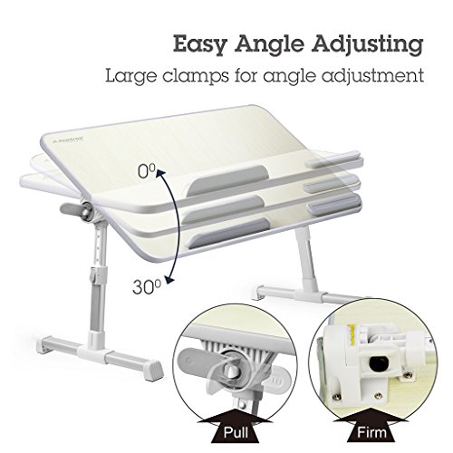 [2 Jahre Garantie] Avantree Laptoptisch Fürs Bett, Klappbare Bett Tisch Frühstück, Portabler Laptop Tablett, Notebook Ständer Verstellbarer Sofa Tisch – Große Größe - 3