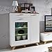 Produktbild Vitrine in Weiß Eiche San Remo Retro Design Pharao24