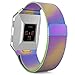Produktbild MoKo Armband für Fitbit Ionic, Replacement Strap Watchband Uhrband Erstatzband mit Einzigartige Magnet-Verschluss für Fitbit Ionic Health & Fitness Smartwatch, Schwarz, Armbandlänge 150mm-225mm