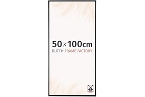 Dutch Frame Factory - Cadre photo 50x100 cm - Noir Mat - Cadre photo en verre Plastique Anti Reflet Verre Acrylique - Cadre 50x100 cm - Easy