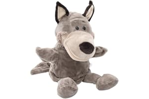 ZYZYZK Marionnettes à Main à Bouche Ouverte de Loup Marionnettes animales Jouets en Peluche pour Un Bas de Jeu imaginatif, Joli Oreiller en Peluche NOPEILVI