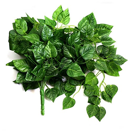 HugeStore 90cm Kunstpflanze Künstliche Weinrebe Blätter Künstlicher Efeu Hänger Efeugirlande Pflanze Deko 3 Stück - 2