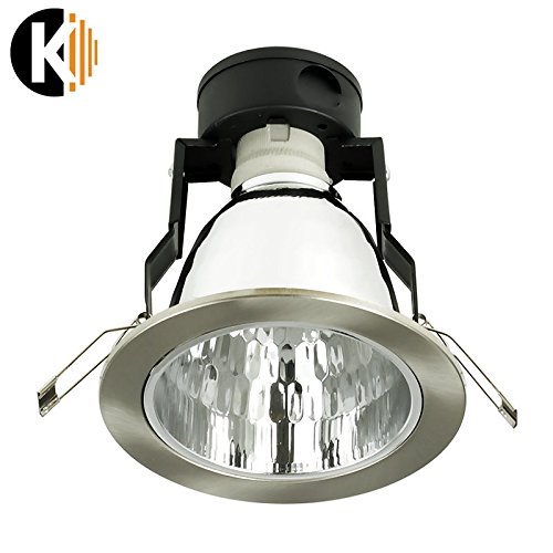 Preisvergleich Produktbild HAMMERPREIS! E27 Downlight Büroleuchte Deckenlampe Einbaulampe Spot Einbaurahmen 9W INNOX