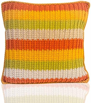 Damaya VOLGA Wool Knitted Decorative Square Throw Pillow Cushion 40x40cm
