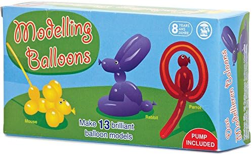 Balloon Animals Making Modelling Kit & Pump Christmas Stocking Filler Toy - The set includes sixteen balloons, a pump, eye stickers and full instructions.