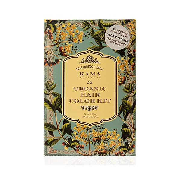Kama Ayurveda Natural Organic Hair Color Kit includes Henna Powder and Indigo Powder, 200g