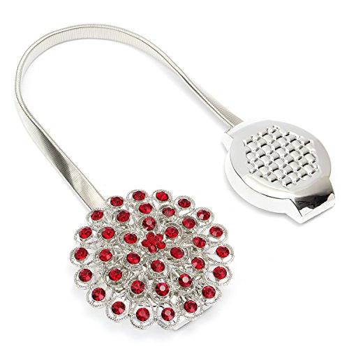 2 Stück Raffhalter Vorhang Gardinen Raff Halter Gardine Dekoration Magnetisch Rot