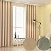 Produktbild Vorhang Gardine Blickdicht Verdunkelungsvorhang mit Ösen Beige Thermogardine Rankenmuster 140x245cm 2 Stücke