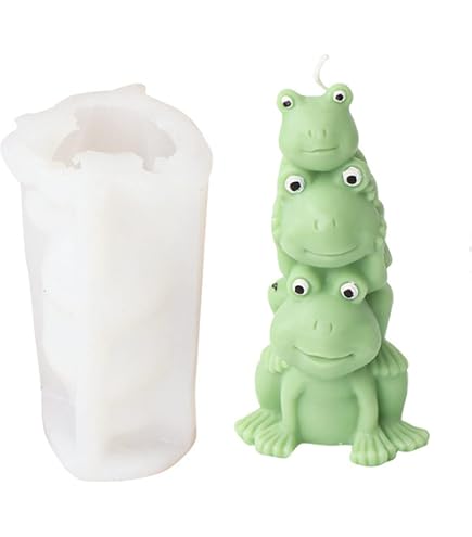3D Frosch Silikonform Für Kerzen, Seife, Epoxidharz - Flexibel, Antihaftbeschichtet, Leicht Zu Entformen