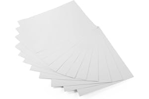 EWTSHOP Lot de 50 feuilles de carton artisanal - Blanc - DIN A4 - De qualité supérieure - 300 g/m²