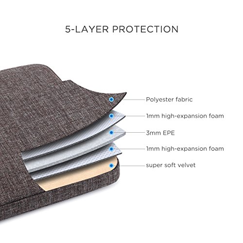 DOMISO 15 6 zoll Laptop H  lle Etui Notebook Tasche Abdeckung f  r 15 6  Notebook Computer   15 6  Dell Inspiron 15   15 6  Lenovo IdeaPad 310  Braun 