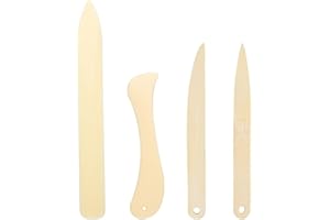 SHPUJUN Falzbein für Papier,Falzmaschine für Binding Falten,Schneidegerät Falzstift Falzfunktion,Werkzeug Schneide und Falzbrett,Falzbein Knochen,Bone Folder (4 Stück)