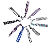 Homgaty 10 pcs No Crease Elastic Hair Band Ponytail Holder Ribbon Hair Ties Lot Wholesale for Girls Women