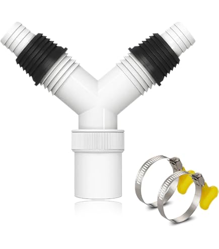 Waschmaschine Abfluss Adapter Set - 2 Stück Y-Verbinder Für Spülmaschine Und Waschmaschine