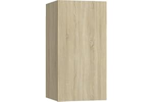 vidaXL Mueble para TV Colgante Soporte Armario Aparador Estante Salón Sala de Estar Decoración Madera Contrachapada Color Roble Sonoma 30,5x30x60 cm