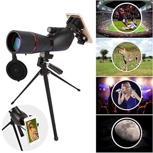 Fiturbo x Eyeskey 15-45x60 BAK4 Porro Prism Spotting Scope Monocular Telescope Waterproof with Portable Tripod and Universal Cell Phone Adapter Mount for Bird Watching, Stargazing, Hiking, Shooting