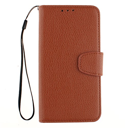 Cozy Hut Motorola Moto G2 Lederhülle,Magnetverschluss Schutzhülle Folio Cover für Motorola Moto G2 Braun Ledertasche im Bookstyle mit Kartenfächer und Standfunktion Hülle Motorola Moto G2 Handy taschen Classic Series Leder Schale [Built-in Card Slots] Brieftasche Etui Schutz Flip Leather Case - Braun