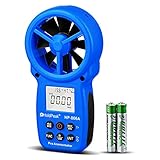 Holdpeak 866A Digital Anemometer - Wind Speed Meter Measures Wind Speed + Temperature + Wind flow with Data Hold & USB - The Most Accurate Anemometer Available! (Blue)(CE,ISO,ROHS,GMC)