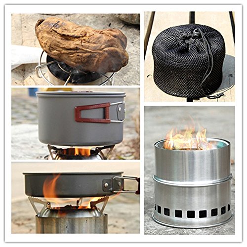 OUTAD Tragbar Campingkocher Holzofen Rucksack Notüberleben im Freien Picknick BBQ Camping - 4