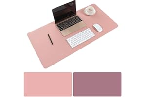 AISAKOC Alfombrilla de escritorio multifuncional, 60 x 35 cm, antideslizante de piel sintética de poliuretano