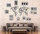 Tamaño: 106,8 x 59,67 cm. Tubibu Mapa del Mundo Decorativo Decoración de Pared de Metal para el hogar, Oficina, recámara, Sala de Estar (43.3 x 23.6 Pulgadas)