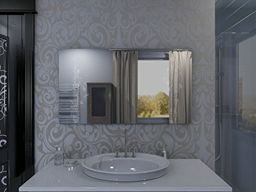 Badspiegel mit Beleuchtung Grow2 F135L2V: Design Spiegel für Badezimmer, beleuchtet mit LED-Licht, modern – Kosmetik-Spiegel Toiletten-Spiegel Bad Spiegel Wand-Spiegel - 2