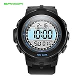 Lovelysunshiny Multifunktionsleuchtende elektronische Uhr wasserdicht Outdoor-Sportuhr