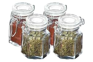 16 barattoli di plastica per spezie da 100 ml, contenitori vuoti per condimenti, trasparenti, riutilizzabili, con tappo nero, per spezie, sale, pepe, erbe e polveri
