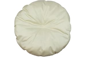 Damian-Wiklina Hundekissen – Katzenkissen – rund Größe ⌀ 40 cm Ecru Farbe – Hundebett – Katzenbett – Katzenmatte – Matratze für Hunde oder Katze – Waschbar – Ideal für Transportkörbe oder Tierbet