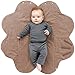 Wallaboo Baby Blanket Fleur, Supersoft 100% Cotton, For Pram, Moses Basket or Crib and Travel, Taupe