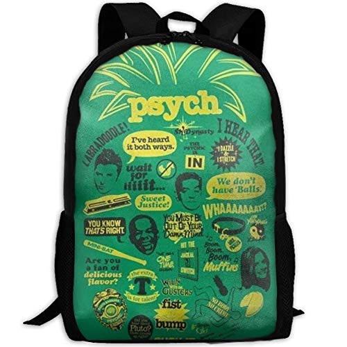 TRFashion Sexy Lovely Handsome Psych Pineapple Quote School Backpack for Girl/Boys Lightweight Travel Backpack Zaino per zaini