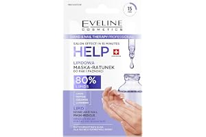 Eveline Cosmetics hand- och nagelterapi Rescue-mask – intensiv fukt- och styrkebehandling för torr hud och spröda naglar med lavendeldoft