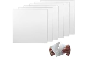 Potieero 6 PCS Puncture Repair Patches, 3" x 3" TPU Self Adhesive Waterproof Puncture Repair Kit for Airbed, Air Mattress, Tent, Vinyl, Inflatable Swimming Pool Ring, Umbrella (Transparent)