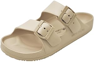 VICT POPU Sandales Femme Été de Plage Piscine - Claquettes Confortable - Mules Femme Antidérapantes - Chaussure Pantoufles Mode