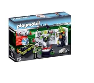 PLAYMOBIL 4880 Robo-Gangster Labor - Spielzeug-Set Mit Multifunktions-Lampe