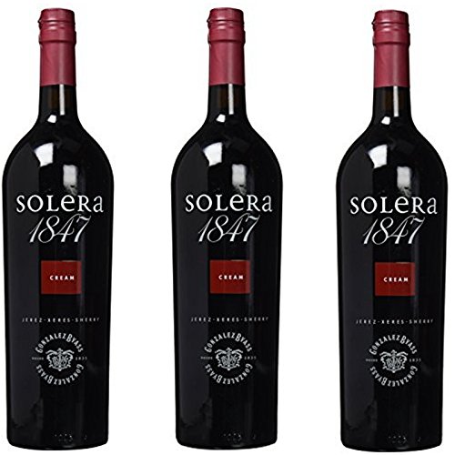 Solera 1847 Cream - Vino D.O. Jerez - 3 botellas 1000 ml - Total: 3000 ml