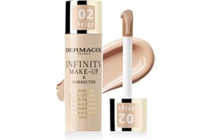 Dermacol Infinity maquillage et correcteur, Multi-usages, Super couvrance, Adapté à la photo, Hypoallergénique, Waterproof, Touch-proof, SPF 15, 02 - Beige