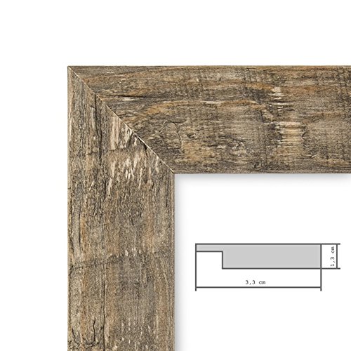 9er Set Bilderrahmen für grosse Bilderwand Strandhaus Vintage Shabby-Chic 10×15 bis 20×30 cm inklusive Zubehör - 9