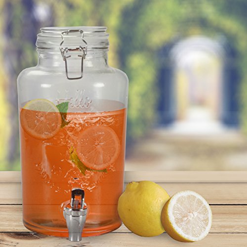 3L Getränkespender mit Hahn ENJOY Dispenser Zapfhahn Zapfsäule Glaskanne Spender 1 Stück