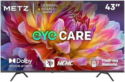 Metz 43 Pollici Smart TV UHD, 43MUF7000Z, MEMC, HDR10, Dolby Vision Atmos, Googlecast,Tuner DVB-T/T2/C/S/S2/Analogico