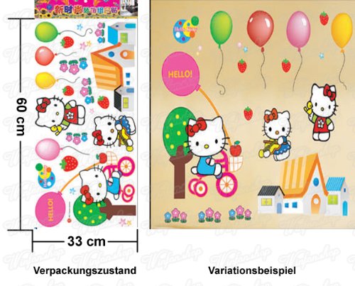 Wandaufkleber Wandtattoo Wandsticker Hello Kitty Kind Kinderzimmer WAK-027 - 2