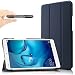 Produktbild Huawei MediaPad M3 8.4 Hülle, Infiland Ultra Dünn Tri-Fold Smart-Muschel PU Leder Ultra Schlank Superleicht Ständer Smart Shell Cover Schutzhülle Etui Tasche für Huawei MediaPad M3 8.4 Tablet-PC (mit Auto Schlaf / Wach Funktion)(Dunkleblau)
