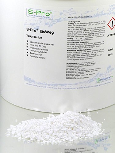 S-Pro EisWeg Auftau-Streu-Granulat 10kg-Eimer | konz. Enteiser-Streumittel als Streusalz-Ersatz | tierfreundlich, pflanzen- & umweltschonend | schnelltauend, langanhaltend eis- und schneefrei - 4