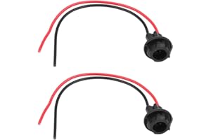 OUKENS Gniazdo żarówki samochodowej, 2 szt.T10 W5W 168194 wtyczka samochodowa żarówka przedłużająca złącze uchwytu miękka guma