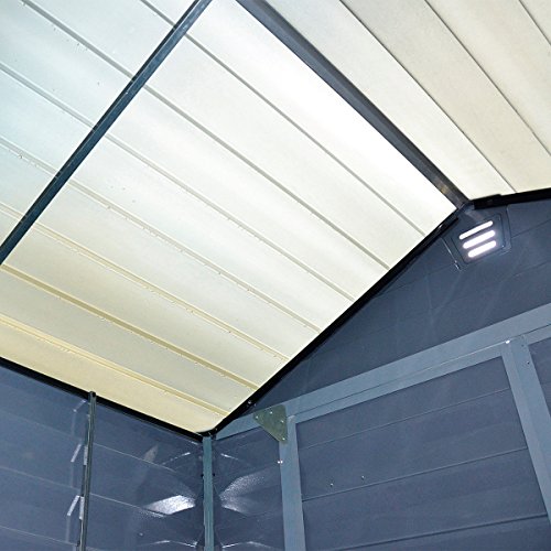 Skylight Gartenschuppen 6×8′ grau, inkl. Boden - 2