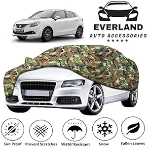 EverLand Water Resistant Car Body Cover Suitable for Maruti Suzuki Baleno (Side Mirror Pocket,Multicolor )