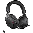 Jabra Evolve2 85 Wireless PC Headset with Charging Stand – Noise Cancelling Microsoft Teams Certified Stereo Headphones With 